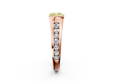 Rose gold Fancy Yellow Cushion  Solitaire Bezel-Set Diamond Ring with Channel-Set Band_39