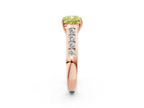 Rose gold Fancy Yellow Cushion  Solitaire Channel-Set Diamond Engagement Ring with Four-Prong Setting_34