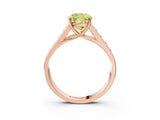 Rose gold Fancy Yellow Cushion  Solitaire Channel-Set Diamond Engagement Ring with Four-Prong Setting_35