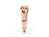 Rose gold Fancy Yellow Cushion  Solitaire Channel-Set Split Shank Ring with Tension Prong Setting_5