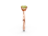 Rose gold Fancy Yellow Cushion  Solitaire Diamond Engagement Ring with Four-Prong Setting on a Classic Band_5