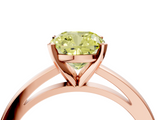 Rose gold Fancy Yellow Cushion  Solitaire Diamond Engagement Ring with Four-Prong Setting on a Classic Band_7