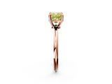 Rose gold Fancy Yellow Cushion  Solitaire Diamond Ring with 4-Prong Setting on a Classic Band_5
