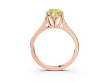 Rose gold Fancy Yellow Cushion  Solitaire Diamond Ring with Cathedral Band and Four-Prong Setting_69