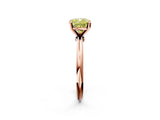 Rose gold Fancy Yellow Cushion  Solitaire Diamond Ring with Six-Prong Setting on a Classic Band 2
