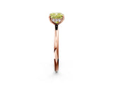 Rose gold Fancy Yellow Cushion  Solitaire Diamond Ring with a Classic Band and Four-Prong Setting 2