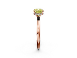 Rose gold Fancy Yellow Cushion  Solitaire Engagement Ring with Cathedral Band and Four-Prong Setting_23