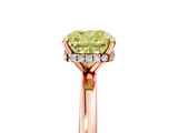 Rose gold Fancy Yellow Cushion  Solitaire Engagement Ring with Cathedral Band and Four-Prong Setting_26