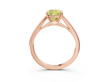 Rose gold Fancy Yellow Cushion  Solitaire Engagement Ring with Four-Prong Setting and Classic Band 4
