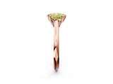 Rose gold Fancy Yellow Cushion  Solitaire Engagement Ring with Six-Prong Setting and Classic Band 3