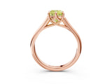 Rose gold Fancy Yellow Cushion  Solitaire Engagement Ring with Six-Prong Setting and Classic Band 4