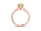 Rose gold Fancy Yellow Cushion  Solitaire Pavé Band with Four-Prong Setting_45