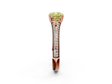 Rose gold Fancy Yellow Cushion  Solitaire Pave Split Shank Engagement Ring with Six-Prong Setting_39