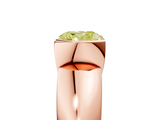Rose gold Fancy Yellow Cushion  Solitaire Tension Set Diamond Ring with Wide Band_25