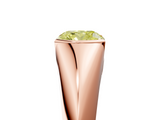 Rose gold Fancy Yellow Cushion  Solitaire Tension Set Diamond Ring_25