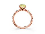 Rose gold Fancy Yellow Cushion  Solitaire Twisted Band Prong Set Engagement Ring_64