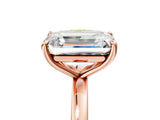 Rose gold Fancy Yellow Cushion  and Emerald Cut Toi Moi Ring with Prong Setting_50