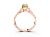 Rose gold Fancy Yellow Emerald  Brilliant Channel-Set Solitaire Ring with Four-Prong Setting_23