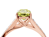 Rose gold Fancy Yellow Emerald  Brilliant Channel-Set Solitaire Ring with Four-Prong Setting_24