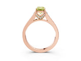 Rose gold Fancy Yellow Emerald  Brilliant Cut Diamond Engagement Ring with Pavé Band and Four-Prong Setting_52