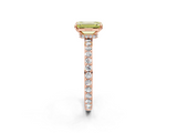Rose gold Fancy Yellow Emerald  Brilliant Pavé Band Solitaire with Four-Prong Setting_42