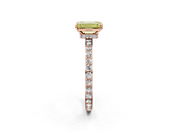 Rose gold Fancy Yellow Emerald  Brilliant Pavé Band Solitaire with Four-Prong Setting_43