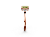 Rose gold Fancy Yellow Emerald  Brilliant Solitaire Engagement Ring with Six-Prong Setting and Classic Band_22