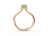 Rose gold Fancy Yellow Emerald  Brilliant Solitaire Engagement Ring with Six-Prong Setting and Classic Band_23