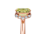 Rose gold Fancy Yellow Emerald  Brilliant Solitaire Engagement Ring with Six-Prong Setting and Classic Band_25
