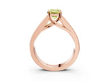 Rose gold Fancy Yellow Emerald Cut Cut Channel Set Solitaire Ring with Four-Prong Setting_3