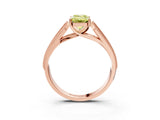 Rose gold Fancy Yellow Emerald Cut Cut Pave Split Shank Engagement Ring with Four-Prong Setting_3