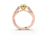 Rose gold Fancy Yellow Emerald Cut Diamond Channel Set Solitaire Ring with Four-Prong Setting_15