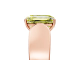 Rose gold Fancy Yellow Emerald Cut Diamond Channel Set Solitaire Ring with Four-Prong Setting_17