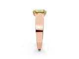 Rose gold Fancy Yellow Emerald Cut Diamond Channel Set Solitaire Ring with Four-Prong Setting_50