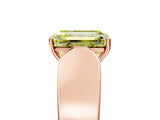 Rose gold Fancy Yellow Emerald Cut Diamond Channel Set Solitaire Ring with Four-Prong Setting_53