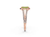Rose gold Fancy Yellow Emerald Cut Diamond Halo Split Shank Engagement Ring_41