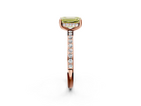 Rose gold Fancy Yellow Emerald  Cut Diamond Pavé Band Ring with Four-Prong Setting_26