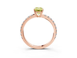Rose gold Fancy Yellow Emerald Cut Diamond Pavé Solitaire Engagement Ring with Four-Prong Setting_73