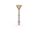 Rose gold Fancy Yellow Emerald  Cut Diamond Ring with Pavé Band and Four-Prong Setting_71