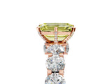 Rose gold Fancy Yellow Emerald Cut Diamond Side Stone Engagement Ring with Four-Prong Setting_41