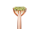 Rose gold Fancy Yellow Emerald Cut Diamond Solitaire Engagement Ring with Cathedral Setting and Four-Prong Mount_35