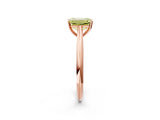 Rose gold Fancy Yellow Emerald Cut Diamond Solitaire Engagement Ring with Cathedral Setting and Four-Prong Mount_80