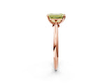 Rose gold Fancy Yellow Emerald Cut Diamond Solitaire Engagement Ring with Classic Band and Four-Prong Setting_38