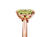 Rose gold Fancy Yellow Emerald Cut Diamond Solitaire Engagement Ring with Classic Band and Four-Prong Setting_41