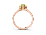 Rose gold Fancy Yellow Emerald Cut Diamond Solitaire Ring with Flower Prong Setting and Classic Band_39