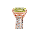 Rose gold Fancy Yellow Emerald  Cut Pave Diamond Engagement Ring with Channel Set Band and Four-Prong Setting_26