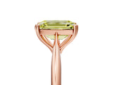 Rose gold Fancy Yellow Emerald Cut Solitaire Diamond Ring with Six-Prong Setting and Classic Band_17