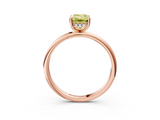Rose gold Fancy Yellow Emerald  Cut Solitaire Engagement Ring with Four-Prong Setting and Classic Band_23