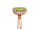 Rose gold Fancy Yellow Emerald  Cut Solitaire Engagement Ring with Four-Prong Setting and Classic Band_25
