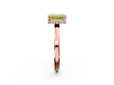 Rose gold Fancy Yellow Emerald  Cut Solitaire Engagement Ring with Four-Prong Setting on a Classic Band_22